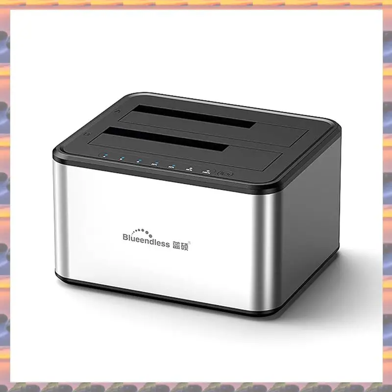 

(Flash Sale) BLUEENDLESS Dual-Slot Hard Drive Docking Station Mechanical Solid-State Hard Drive Box For 2.5/3.5 Inch Hard Drive