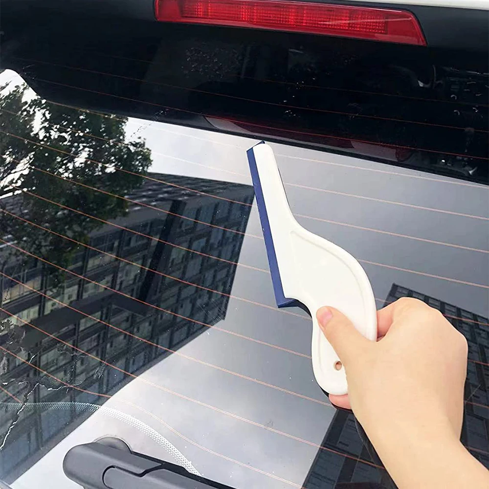 EHDIS Glass Water Wipe Squeegee With Rubber Spare Blade Vinyl Film Window Tint Install Tool Car Wrap House Cleaning Ice Scraper