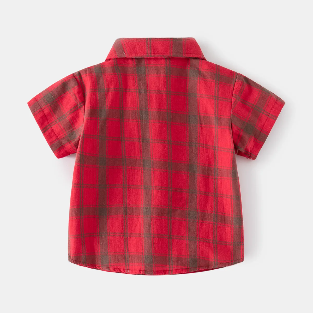 New Summer Polo Shirts for Kids Plaid Green/red Children T-shirt Short-sleeve Tops for Boys Girls Tees Toddler Outfits Clothing