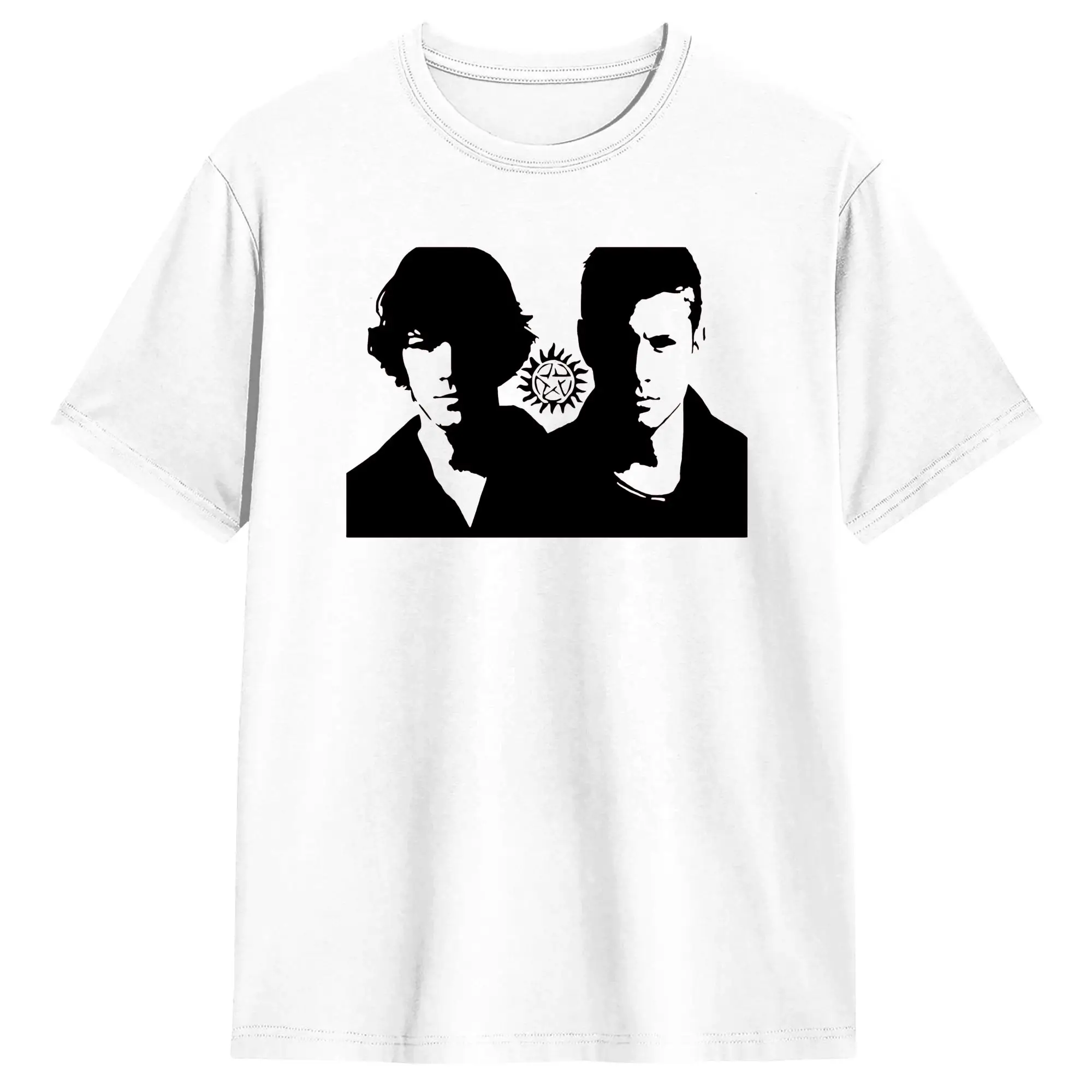 

Hipster Dean and Sam Supernatural T-Shirt Men Crewneck 100% Cotton T Shirt Short Sleeve Tees Plus Size Clothing