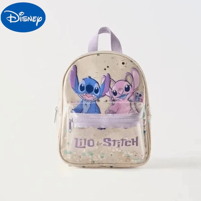 Plecak studencki Disney Stitch Cute Anime Cartoon dziecięca moda wychodzi w podróż nowy wzór ruchomych piasków torba na ramię prezenty świąteczne