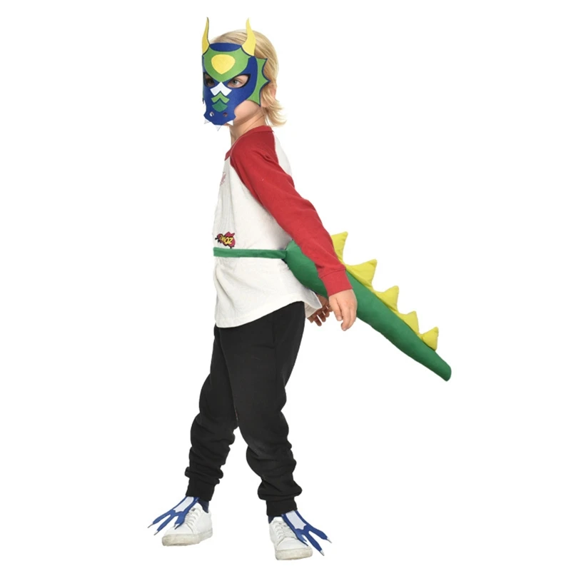 Kreative Dinosaurier Kostüm Requisiten Dragon-Tail Dino Maske Halloween Dress Up Prop