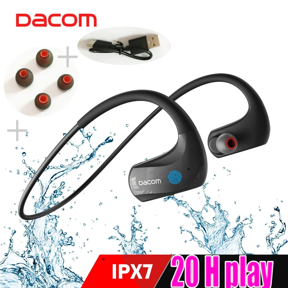 Dacom wireless bluetooth headset  Running Sports IPX7 Waterproof Bluetooth Earphones AAC with Mic for Xiaomi Huawei iphone