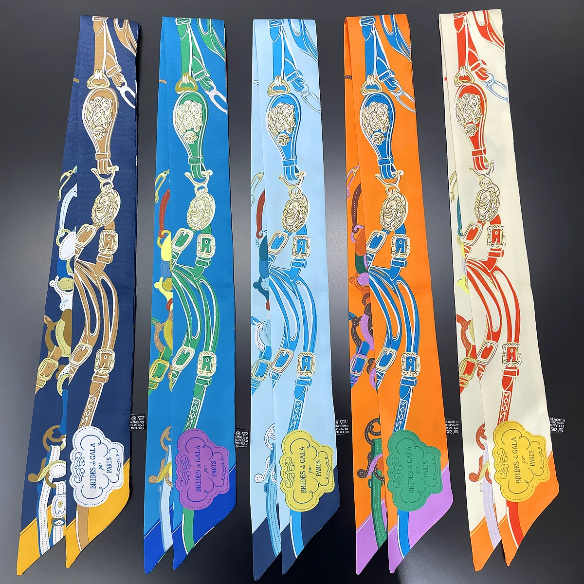 2024 Brand Design New Rope Silk Scarf Luxury Scarf Women Foulard Skinny Bag Scarves Fashion Hair Headband Neckerchief For Lady