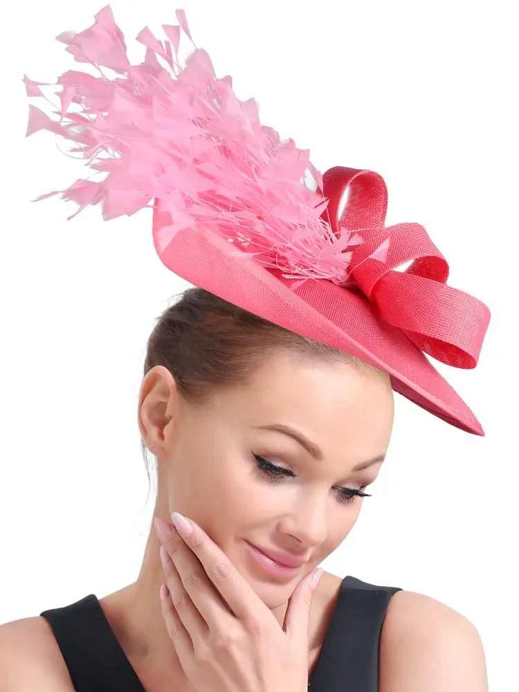 Fashion Women Feather Pleated Turban Cap For Women Auto Gele Headtie Female Head Wraps African Nigeria Wedding Party Headpiece