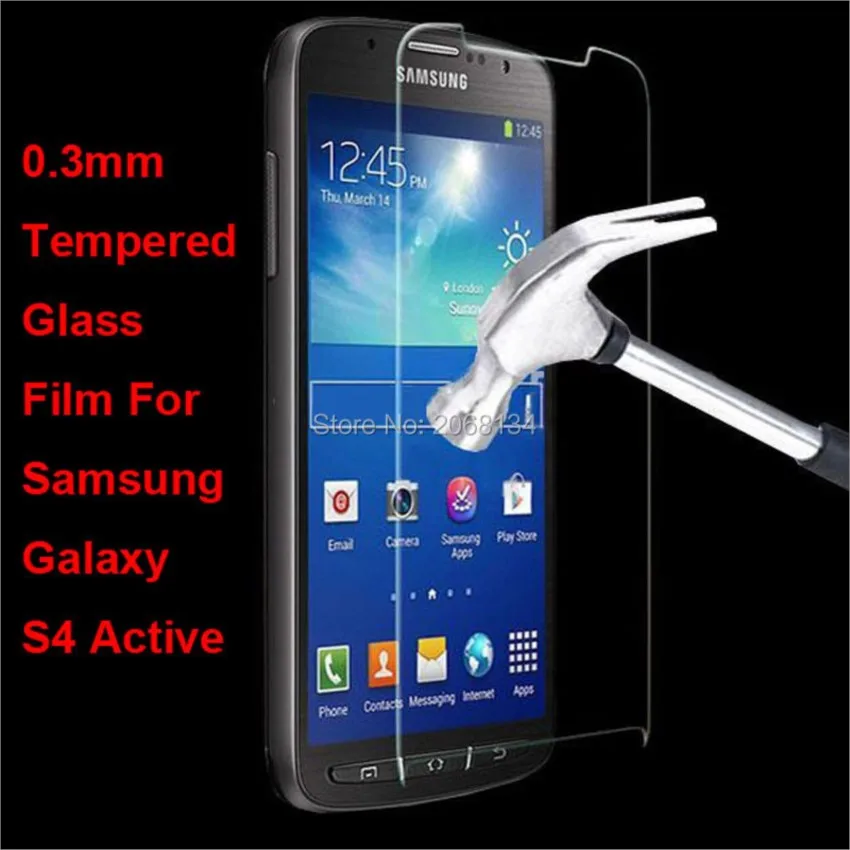 9h safety tempered glass protective film explosion-proof screen protector for samsung galaxy s4 active i9295 guard saver