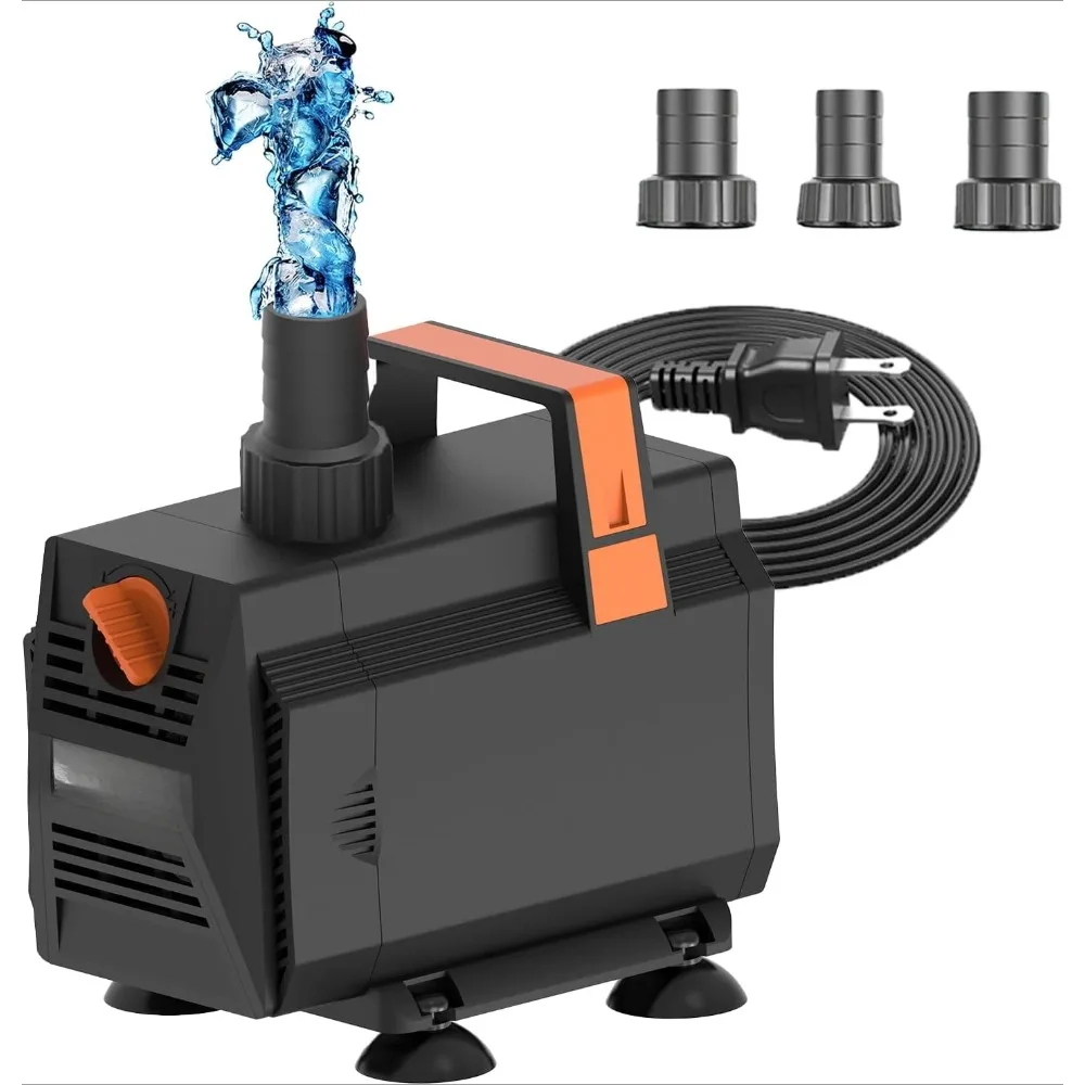 

1200GPH Submersible Water Pump Pond Pump(4500L/H, 70W), Water Fountain Pump Aquarium Water Pump with Flow Control for Fish Tank,