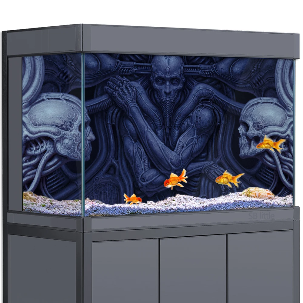 Aquarium Background 3D Alien Scorn Video Game  HD Printing Wallpaper Fish Tank Reptile Habitat  Background Decorations