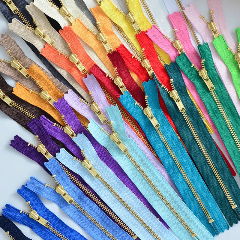 

5 10 30 pieces YKK Copper Universal Nylon Handmade DIY Black White Grey Copper Tooth Smooth No. 3 Metal Zipper 20cm