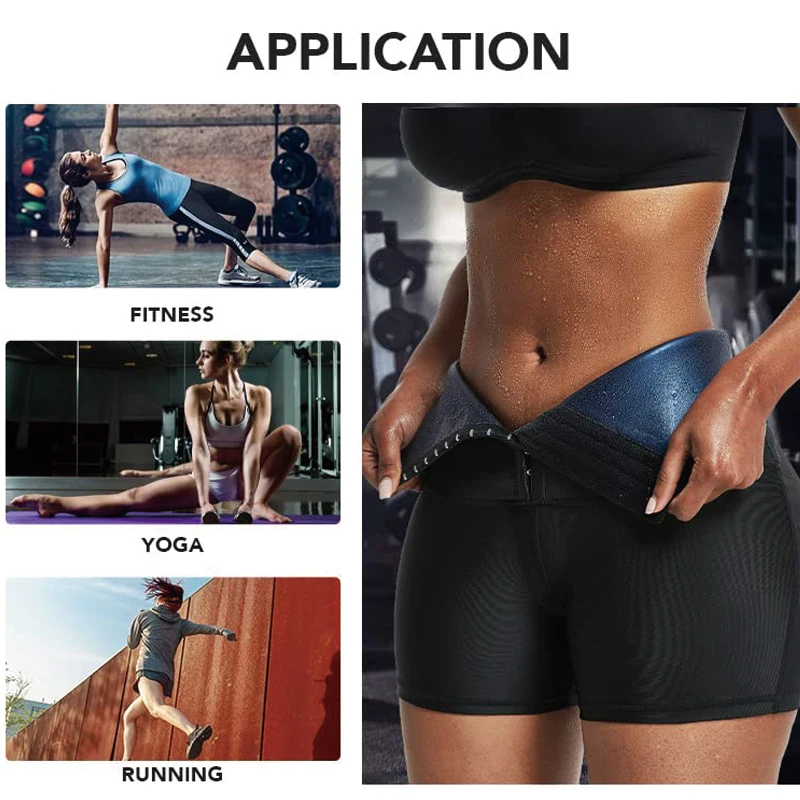 Sauna Sweat Shorts for Women High Waist Trainer Legging Compression Slimming Weight Workout Sauna Suit Pants Shaper