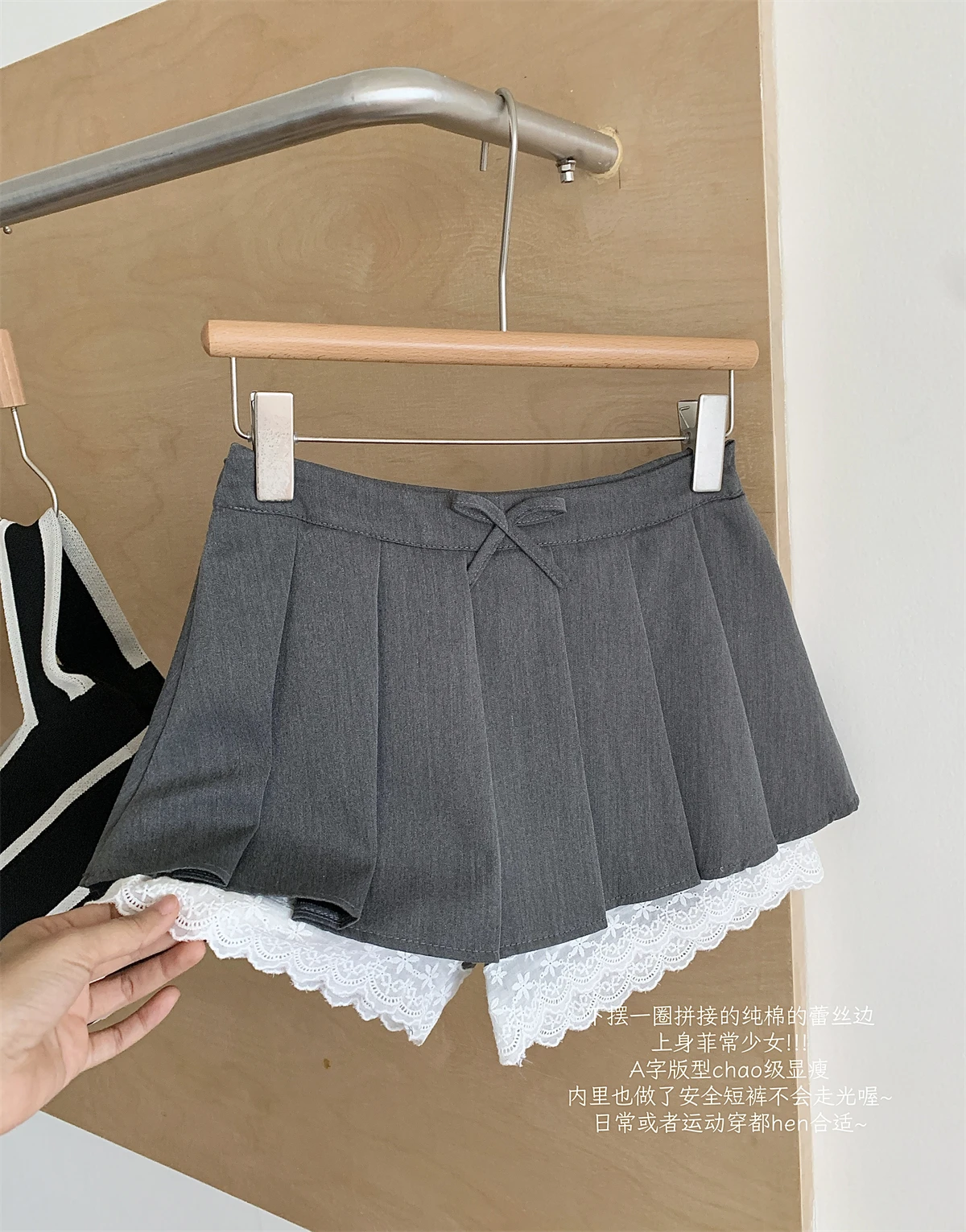 Y2K Ruffles Black Gray Mini Skirt Women Korean Patchwork Pleated Skirts Japanese Kawaii High Waist All Match Pleated Skirt New