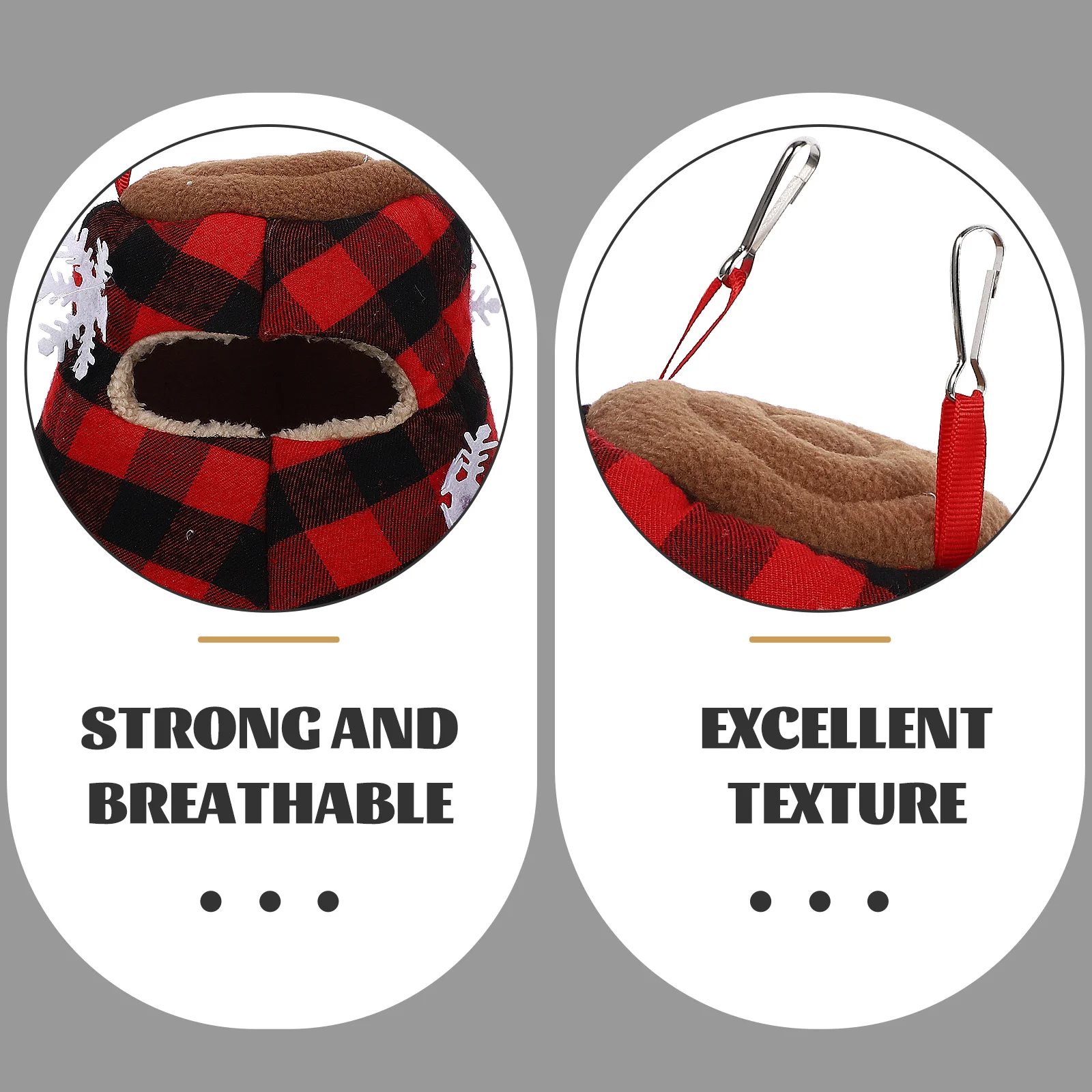 

Christmas Snow Cotton Hamster Sleeping House Warm Hanging Cage Bed Guinea Pig Hideout Small Animal Decorative Hammock