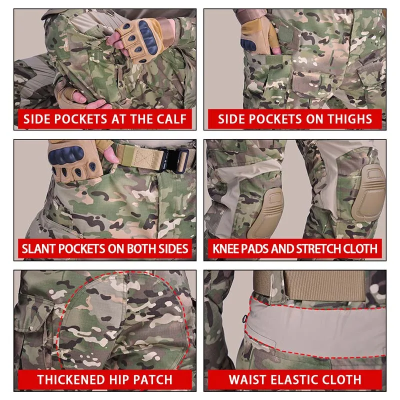 GEN3 Tactical Suits G3 Battle Long Sleeved Cargo Pants Mens Combat Hunting Training Breathable Clothes Cotton Wear-resisting Set view 2