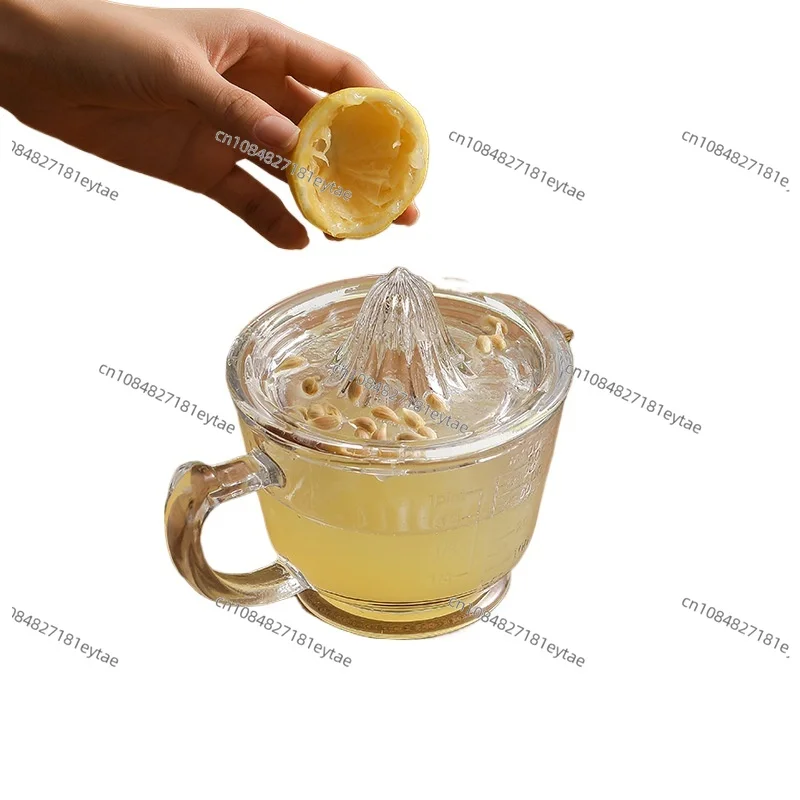 

Креативная бытовая стеклянная соковыжималка для лимона, ручная соковыжималка для фруктов, артефакт для выдавливания апельсинового сока, грейпфрута
