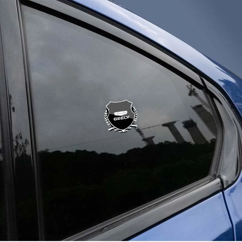 자동차 측면 수정 기호 Geely GX3 GX2 GX7 Pro Atlas Coolray Cross Emgrand C 액세서리 2023 2024 용 삼각형 금속 Sticke