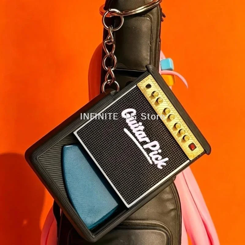 1/3pcs Portable Guitar Pick Storage Box Keychain Pick Hanger Prevent Losing Picks Gift For Guitar, Bass, And Ukulele Enthusiasts