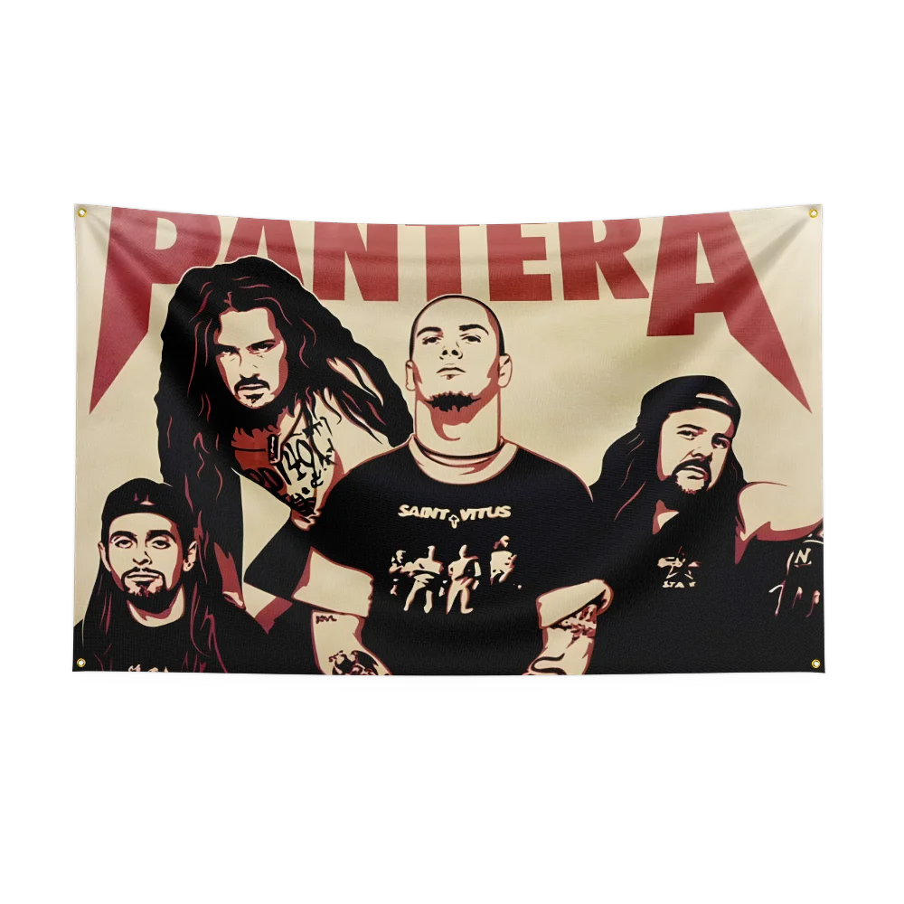 3x5 Ft P-Panteras Heavy Rock Band Flag poliestere stampa digitale Banner per camera da letto Wall Art Out Door arazzo decorazione