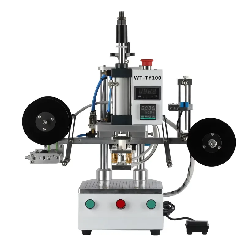 Wtong Semi-Automatic Roll Label Stamping Machine Paper High-Accuracy Touchscreen Cotton Insoles Masks Underwear Socks Gloves