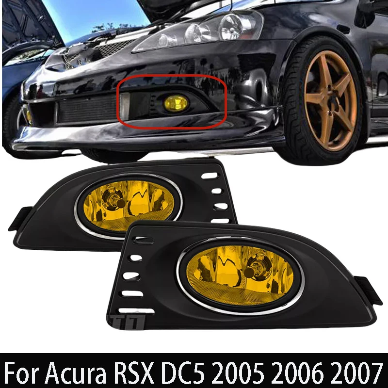 For Acura RSX DC5 2005 2006 2007 Front Bumper Fog Lights Driving Lamps With Switch+Bulbs