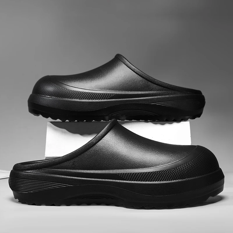

New Men's Slippers Indoor Garden Clogs WaterProof Chef Shoes For Man Beach Sandal Slippers For Pet Workers Outdoor Fishing Shoes