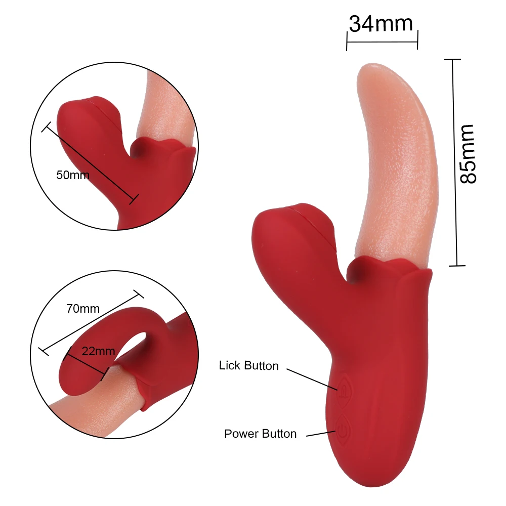 Female Masturbator Flapping Sucking Licking Realistic Tongue Vagina Clitoris Stimulator 10 Modes Vibrator Sex Toys for Women