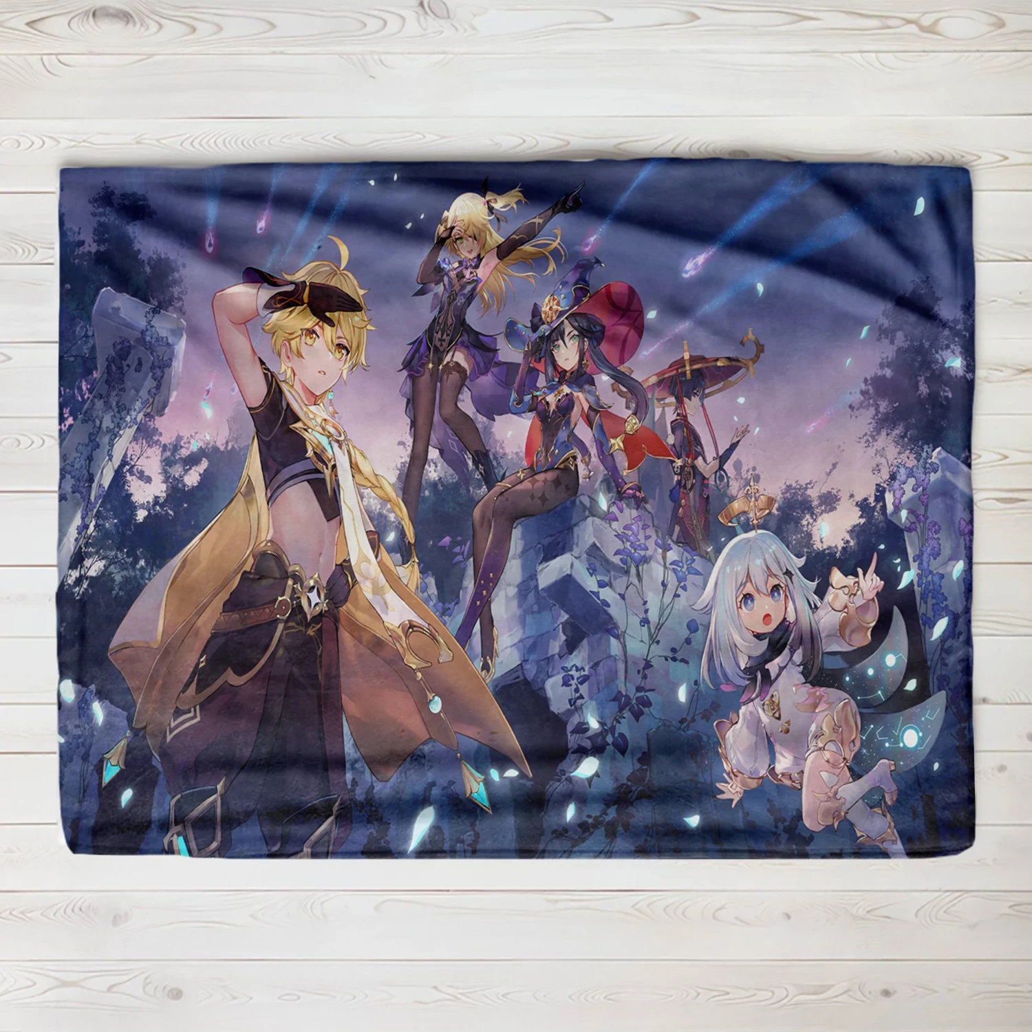 GGGenshin Impact Popular Game Thin Printed Blanket Accessories Home Flannel Throw for Sofa,Bed,Travel,Camping,Office,Couch