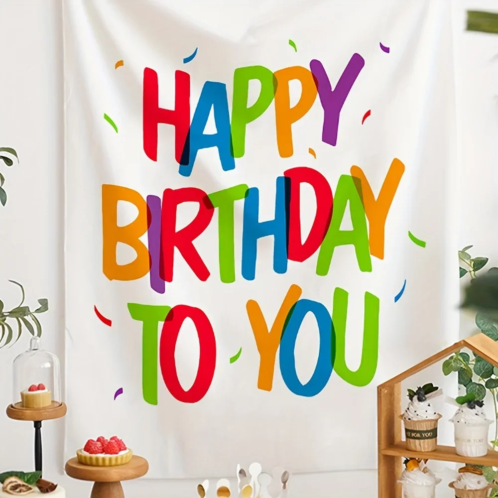 VIKAMA Nuovo sfondo per festa di buon compleanno Arazzo 40 * 60 cm Sfondo fotografico per decorazione festa di compleanno per ragazzi e ragazze