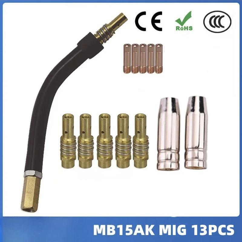 

15AK conductive nozzle protection nozzle conductive nozzle 15AK gas protection welding gun accessories protective cover 13PCS