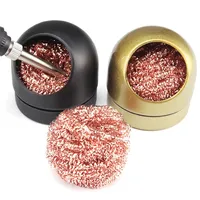 Metal Wire With Stand Set Welding Desoldering Soldering Solder Iron Tip Dross Cleaner Cleaning Steel Ball Mesh Filter Tin Remove