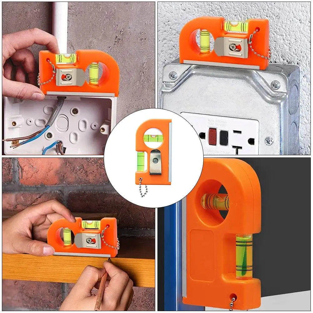 2 Pcs Leveler ABS Portable Balance Ruler High Precision Horizontal Instrument Portable Balance Ruler Aluminum Alloy