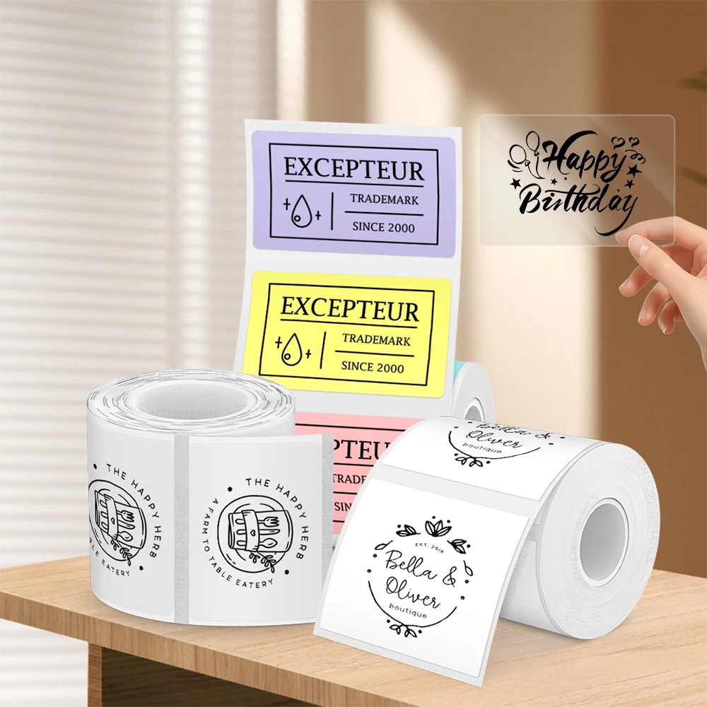 

Самоклеящаяся наклейка в рулоне бумаги, совместимая с Marklife P50 M110 M220 M221 M120 M200 E210, термопринтер 50*80 мм 50*50 мм 50*30 мм