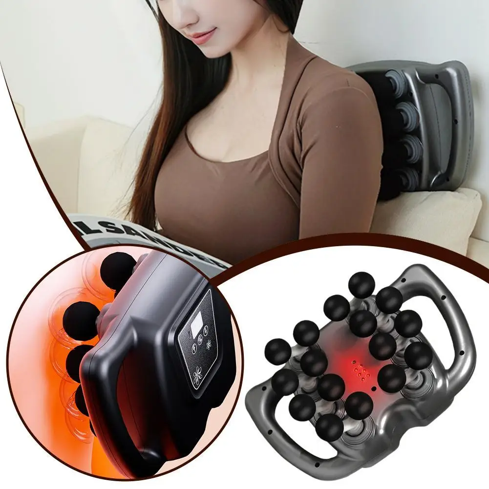 

Пистолет для фасции с 16 головками, высокочастотный вибрационный массажный пистолет для тела, массажер для спины и талии, массажер для шеи, плеч, массажер для мышц