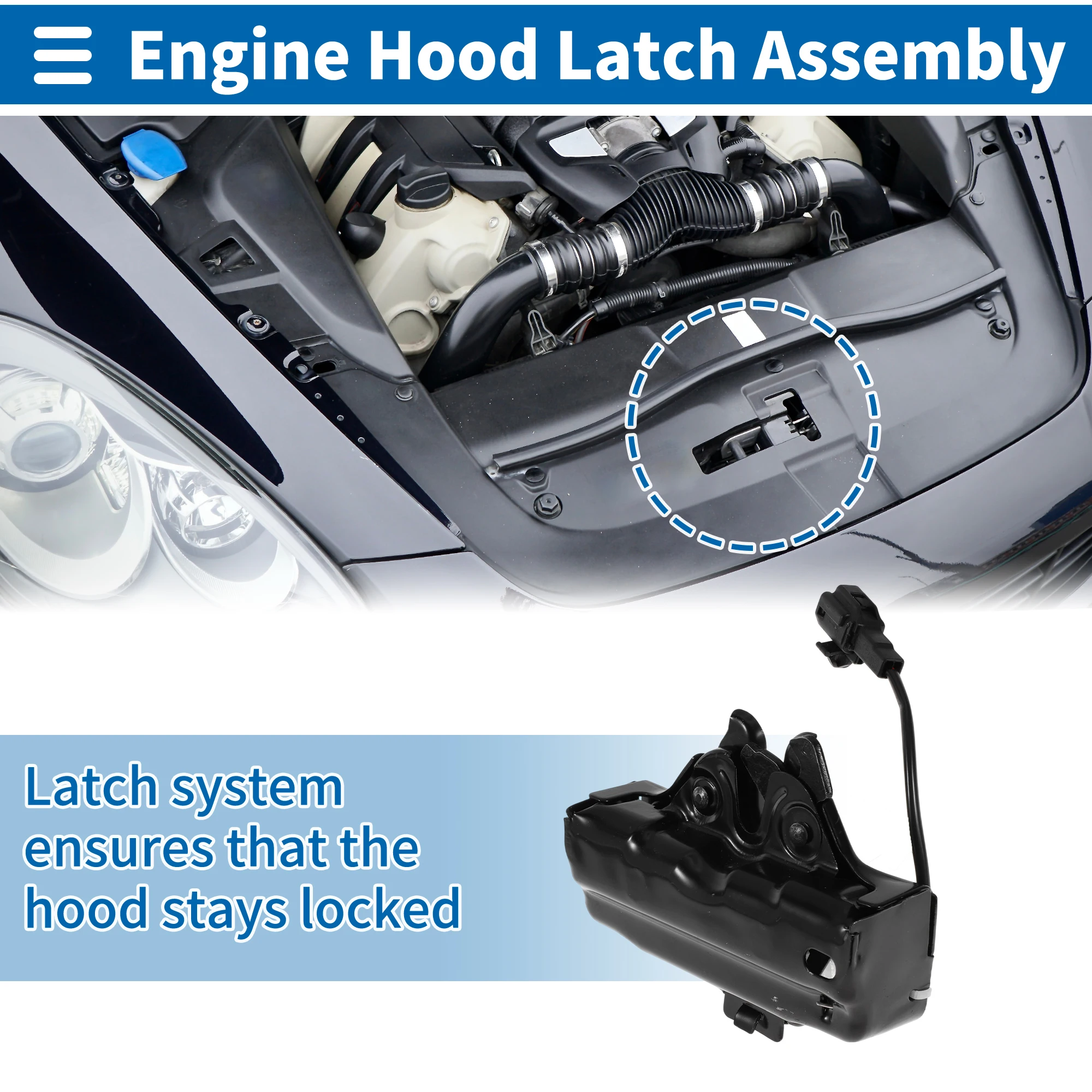 

UXCELL Защелка капота в сборе для Toyota Land Cruiser 2008-2015 гг. Разблокировка замка капота двигателя No 5351060270