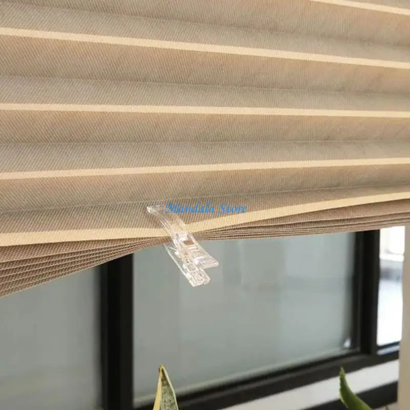 U2JC Invisible Curtain Hook Clear Plastic Pleated Paper Blind Clip For Home Decors