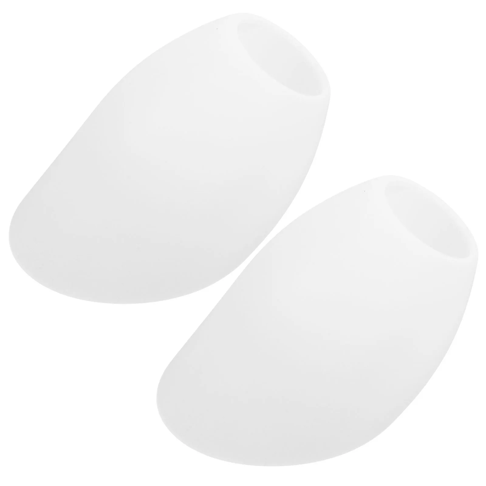 

2Pcs Plastic Lamp Shade Covers Semi-Circular White Mushroom Style Horseshoe Shape for Bedside Desk Floor Lamp Replacement Home