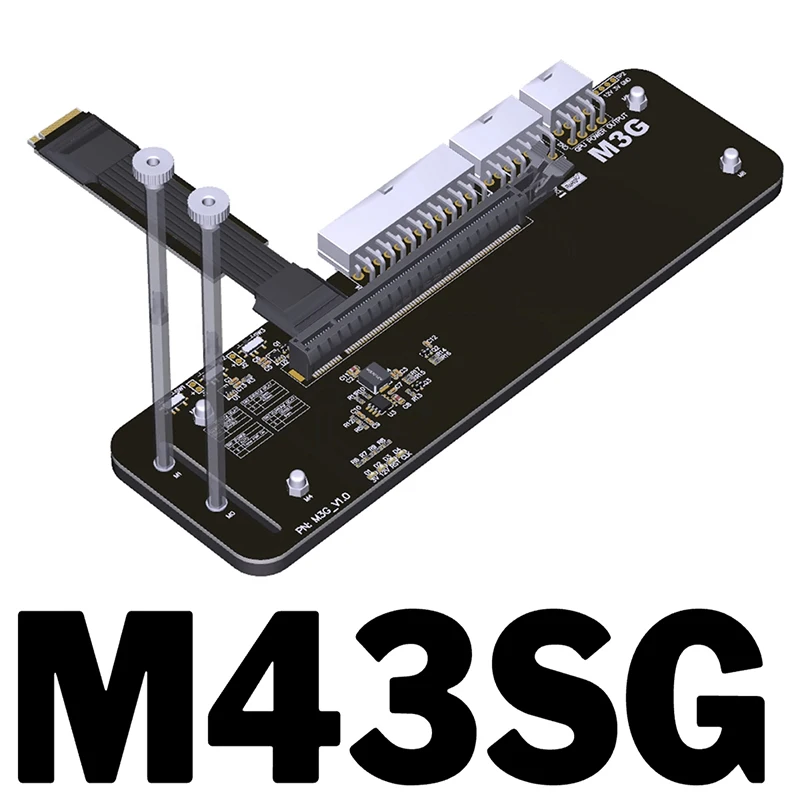 M.2 для NVMe to PCIe 4.0 X16 GPU PCI-E 16x to M.2 M Key Внешняя док-станция для графического процессора Адаптер eGPU для ноутбука NUC/ITTX/STX/ноутбука