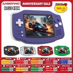 ANBERNIC RG 34XX Handheld Game Console 3.4” IPS 720*480 Screen Linux 64-bit 3500mAH Bluetooth RG34XX Retro Video Gaming Players