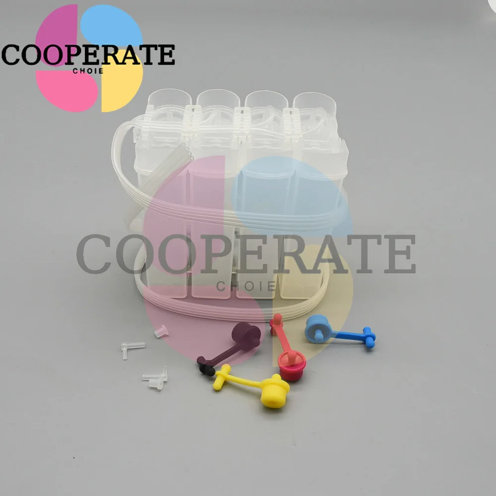 4 Color 85ML DIY Continuous Ink Supply System Outer Ink Tank Universal CISS Refill Kit support for Epson Canon HP Brother Inkjet