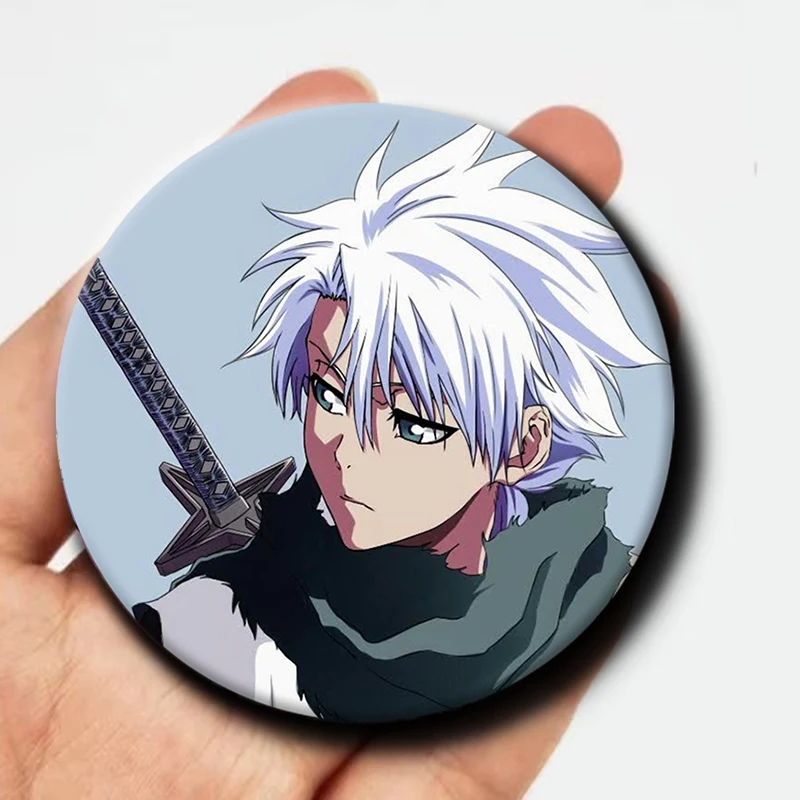Bleach Tinplate Pin Kurosaki Ichigo Inoue Orihime Abarai Renji Grimmjow Jaegerjaques Round Cartoon