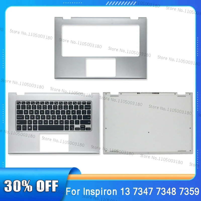 Para inspiron 13-7000 7347 7348 7352 7353 7359 laptop lcd capa traseira/quadro frontal/descanso para as mãos/caixa inferior/dobradiças substituição