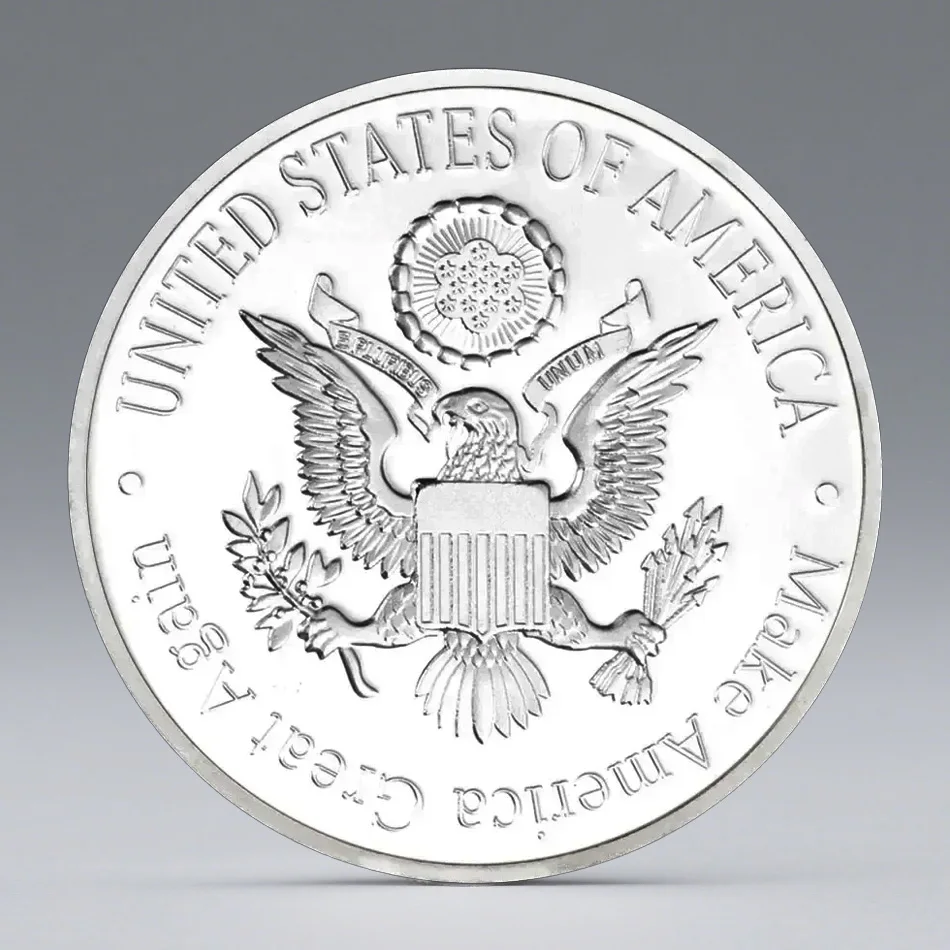 Jesus Washing Disciples' Feet Christian Commemorative Coin Silver Plated Religious Challenge Coin with US Eagle Back