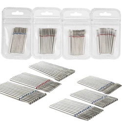 10pcs Diamond Nail Drill Bit Set Cuticle Cleaner 3/32 Nail File for Acrylic Milling Cutter Manicure Pedicure Gel Remover Tools