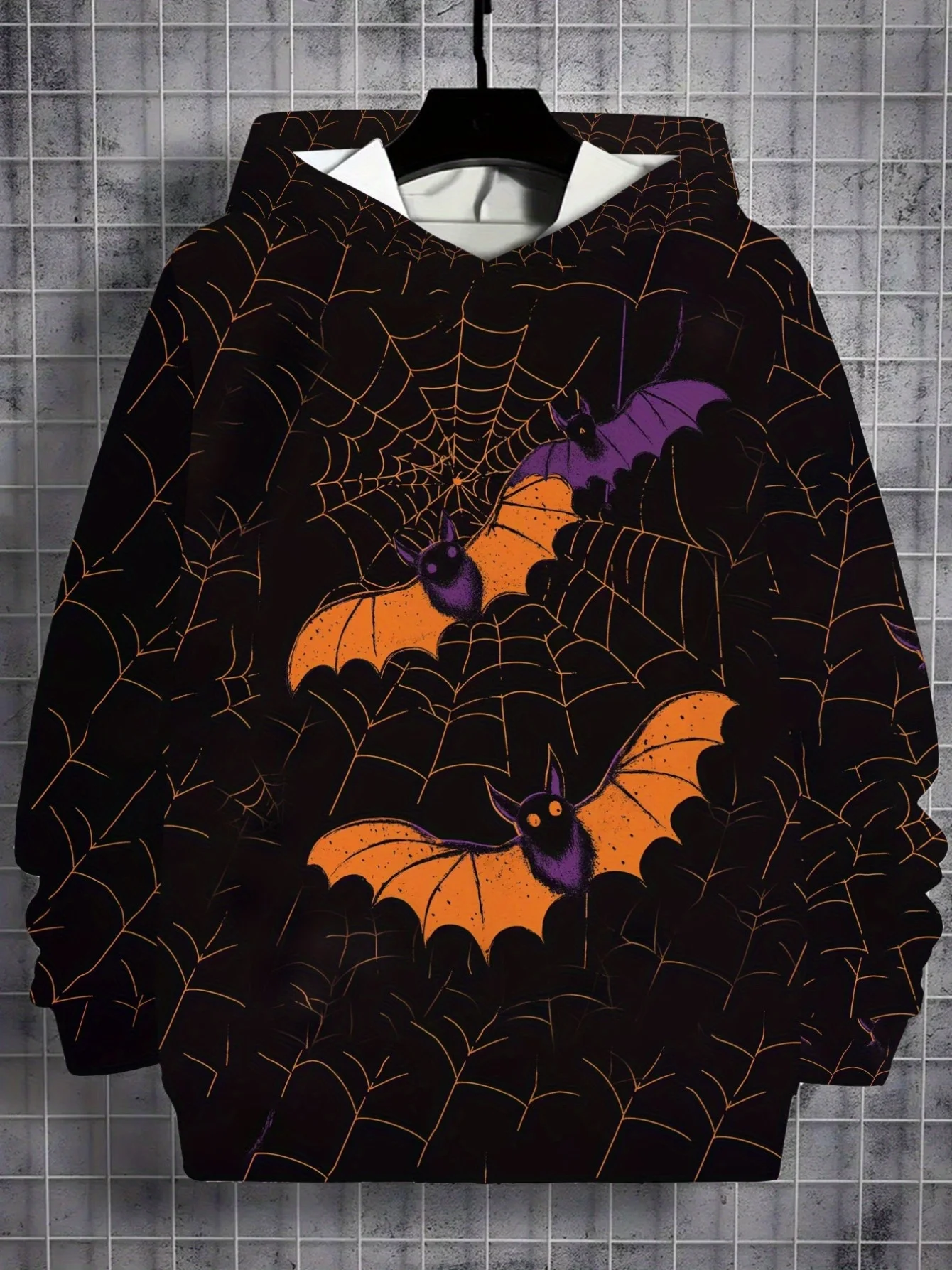 

The Boy's Halloween Hoodie Is A Lightweight Hoodie with Graphic Prints Perfect for A Halloween Party with Parents and Children