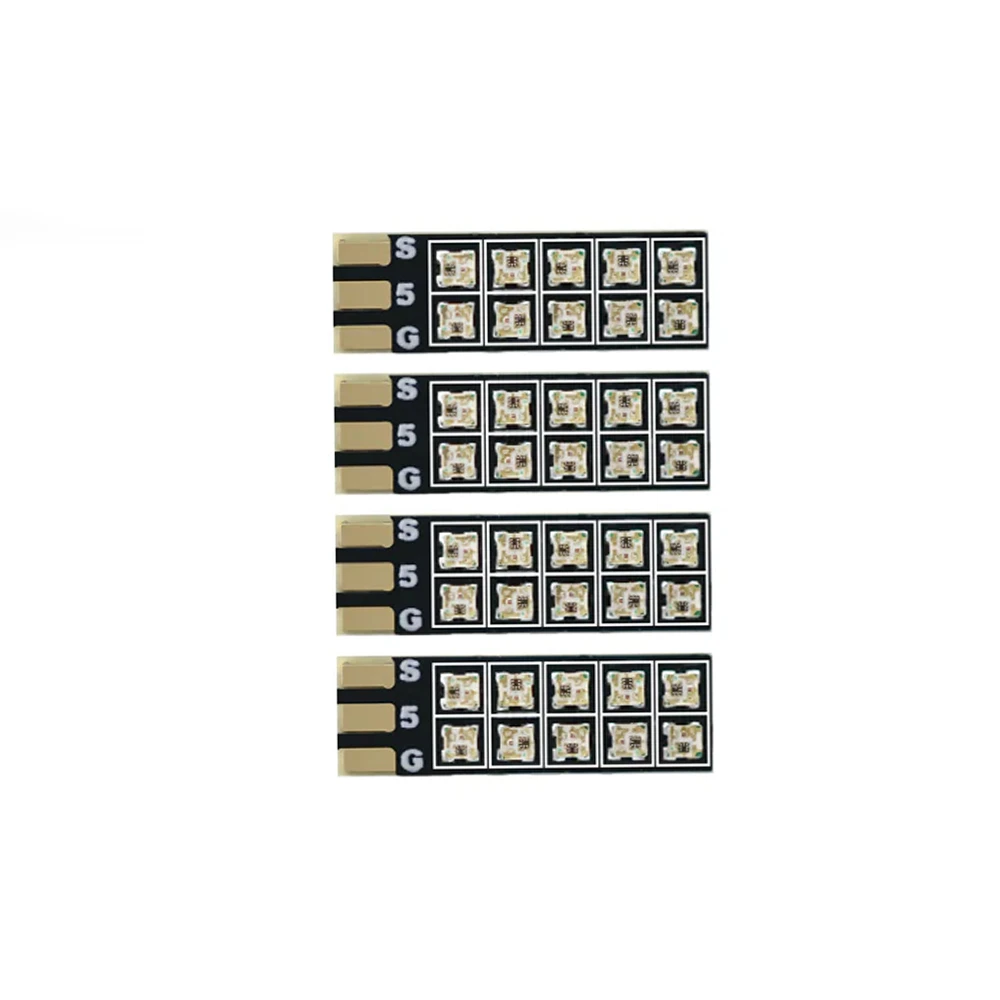 4PCS HGLRC LED LONGXL 13mm LED Strips Small Size Programmable Color Change for RC FPV Racing Drones