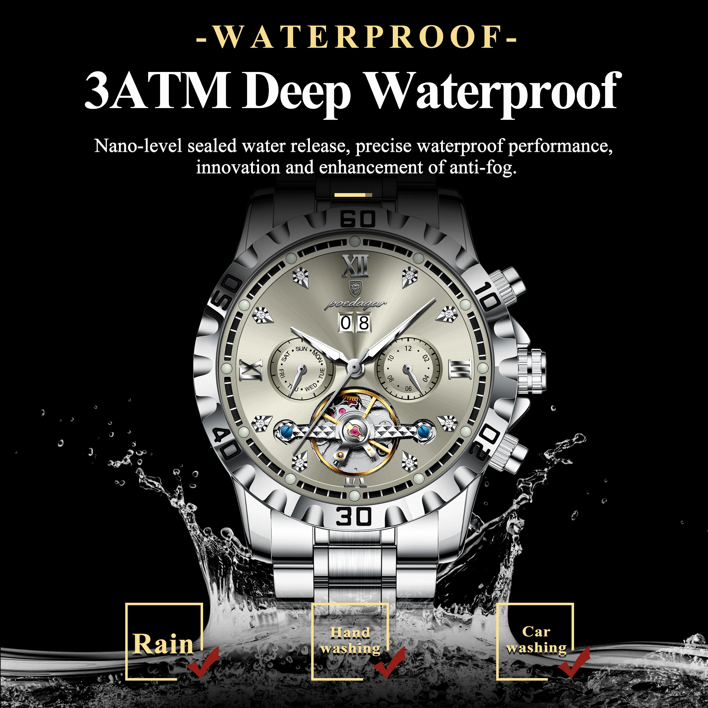 POEDAGAR Top Fashion Automatic - Rolex Watch Daytona review and price