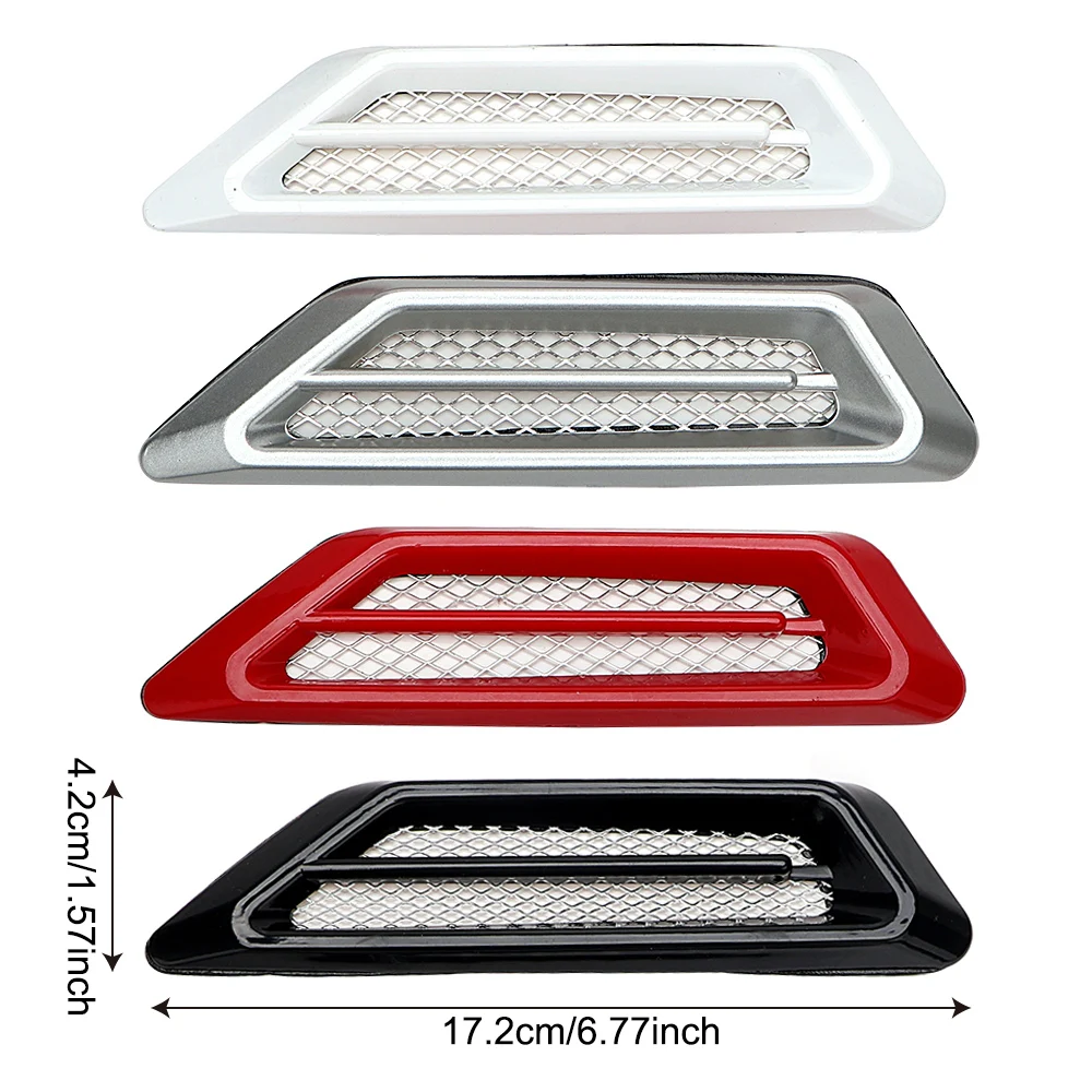 2 stücke 3d Auto Aufkleber DIY kreative gefälschte Entlüftung Kiemen Design Haube Motorhaube Tür Dekoration Außen Offroad 4x4 Auto Zubehör – Detail 3