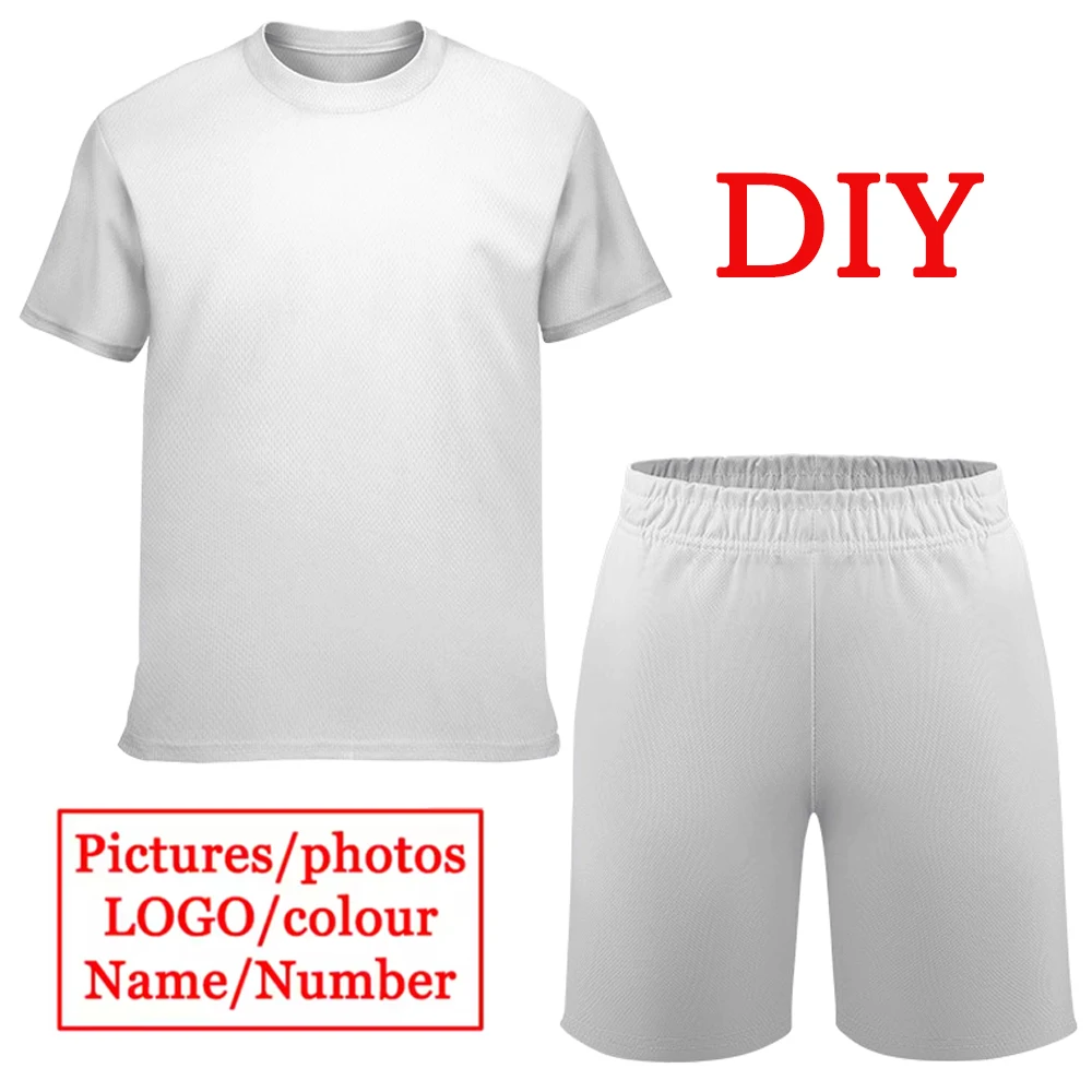 3D Printed DIY Custom Design Men For Sports Casual Short Sleeve T Shirt Shorts Suit
