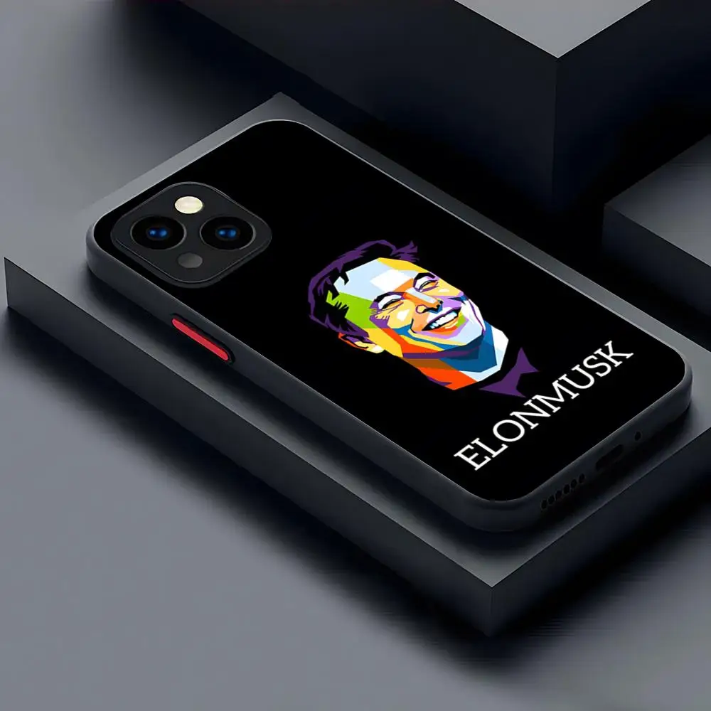 Elon Musk Phone Case Matte Transparent For 16 15 IPhone 12 11 13 Pro Max X XR XS 8 SE Mini Plus Back Cover