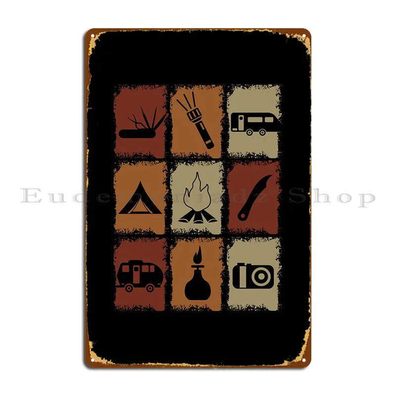 Camping Stuff Metal Plaque Poster Wall Mural Garage Designs Club Bar Pub Tin Sign Poster