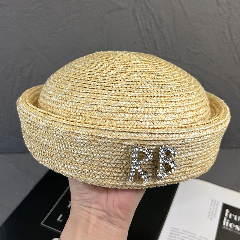 

New Designer Letter French Natural Wheat Straw Berets Women Church Derby Party Hostesses Pillbox Hat Millinery Fascinator Base